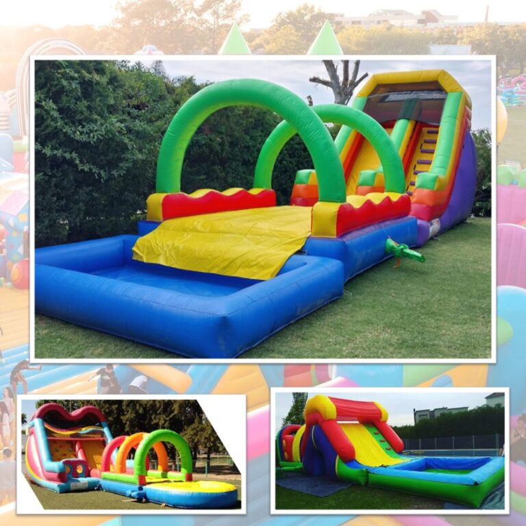 Toboganes deslizador y pileta